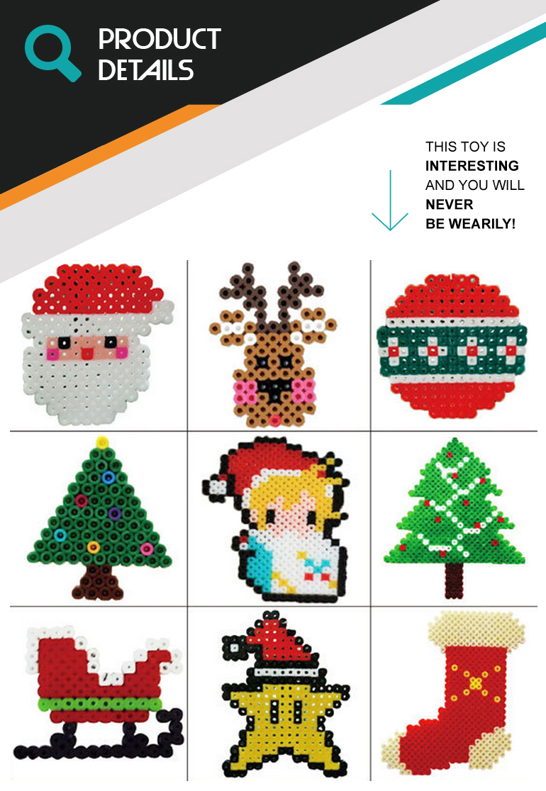 DIY Decorate Toy Hot Plastic Puzzle Hama Perler Beads for Christmas