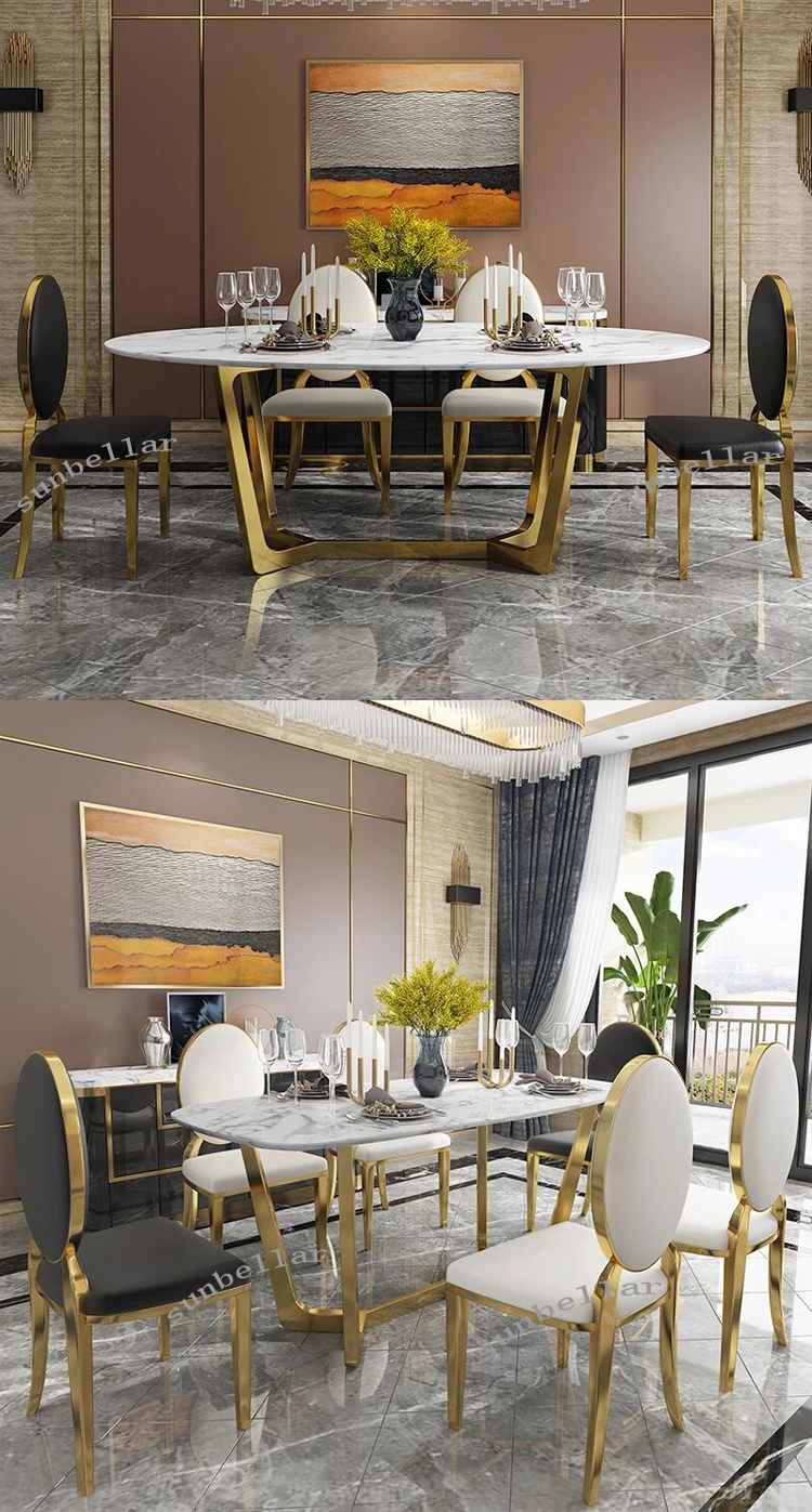 wholesale dining chair white leather gold metal steel home dining room chairs hotel restaurant wedding dining banquet chair