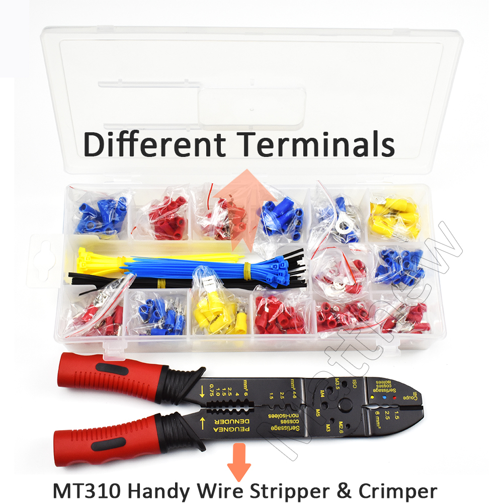 200pcs Wire end Terminals with Wire Stripper
