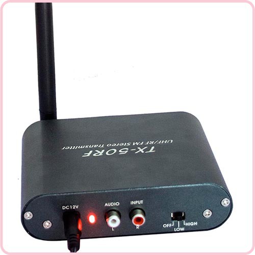 TX-50RF Wireless Transmitter for Silent Disco Parties, RCA