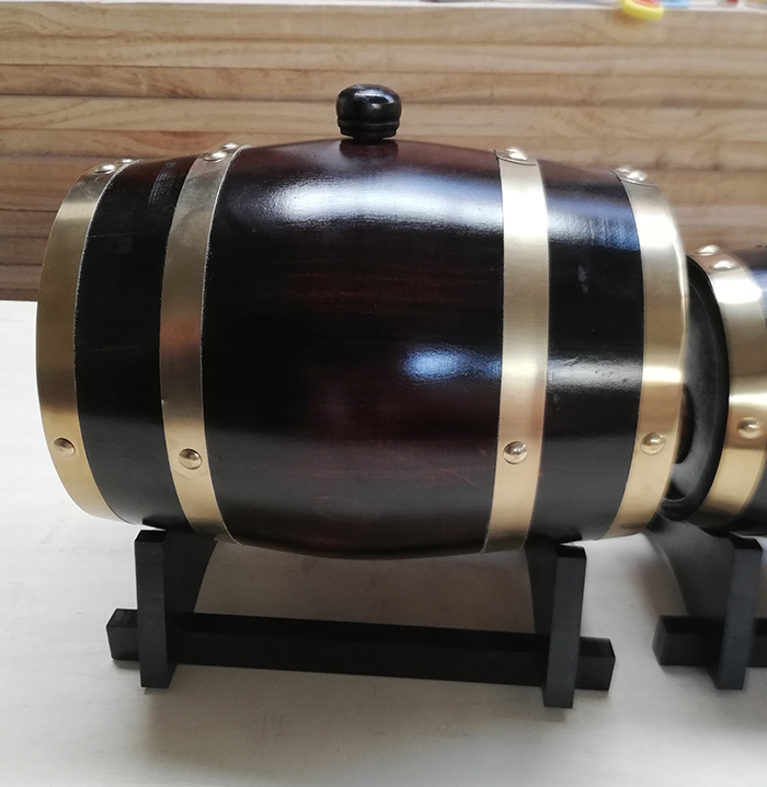 1L varnish finish pine wood wine barrel for whisky,brandy and customized laser carving logo