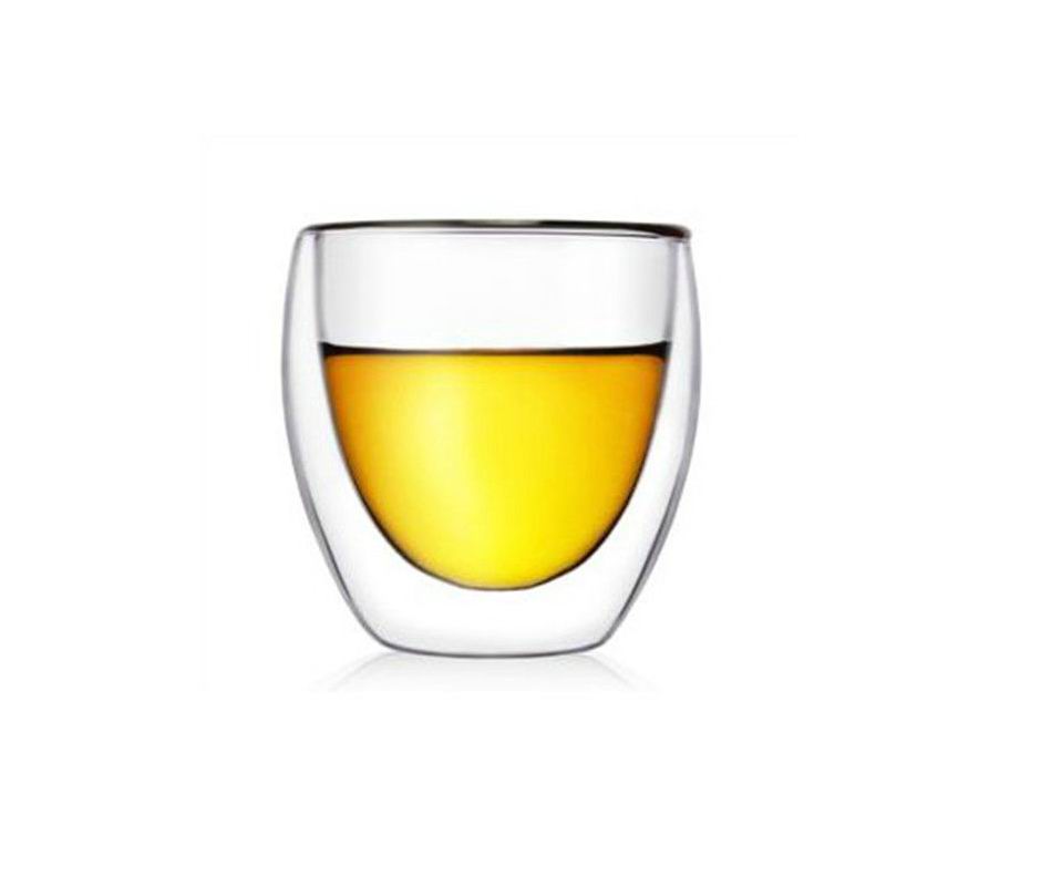 Double Wall Borosilicate Transparent Glass Cup For Milk or Coffee