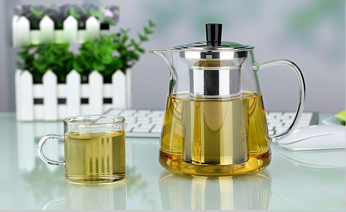 heat resistant tea pot glass/glass infusion tea pots