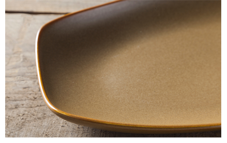 Italian Creative Kitchenware Tableware 28cm 33cm 38cm Brown Rectangular plate
