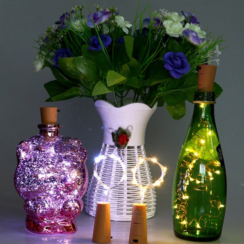 Novelty 2M 20leds LED Copper Fairy Night Light Waterproof Garland Lamp for Garden Christmas Wedding Party Decoration Lighting