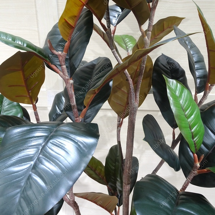 170cm Good Price Ficus Elastica Artificial Potted Lyrata Trees Decorative Faux Plant