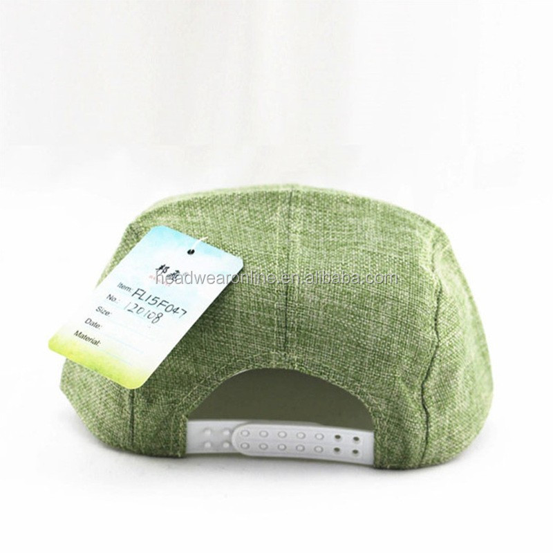 Hemp material plain cap and rubber 5 panel rebound cap can be customized