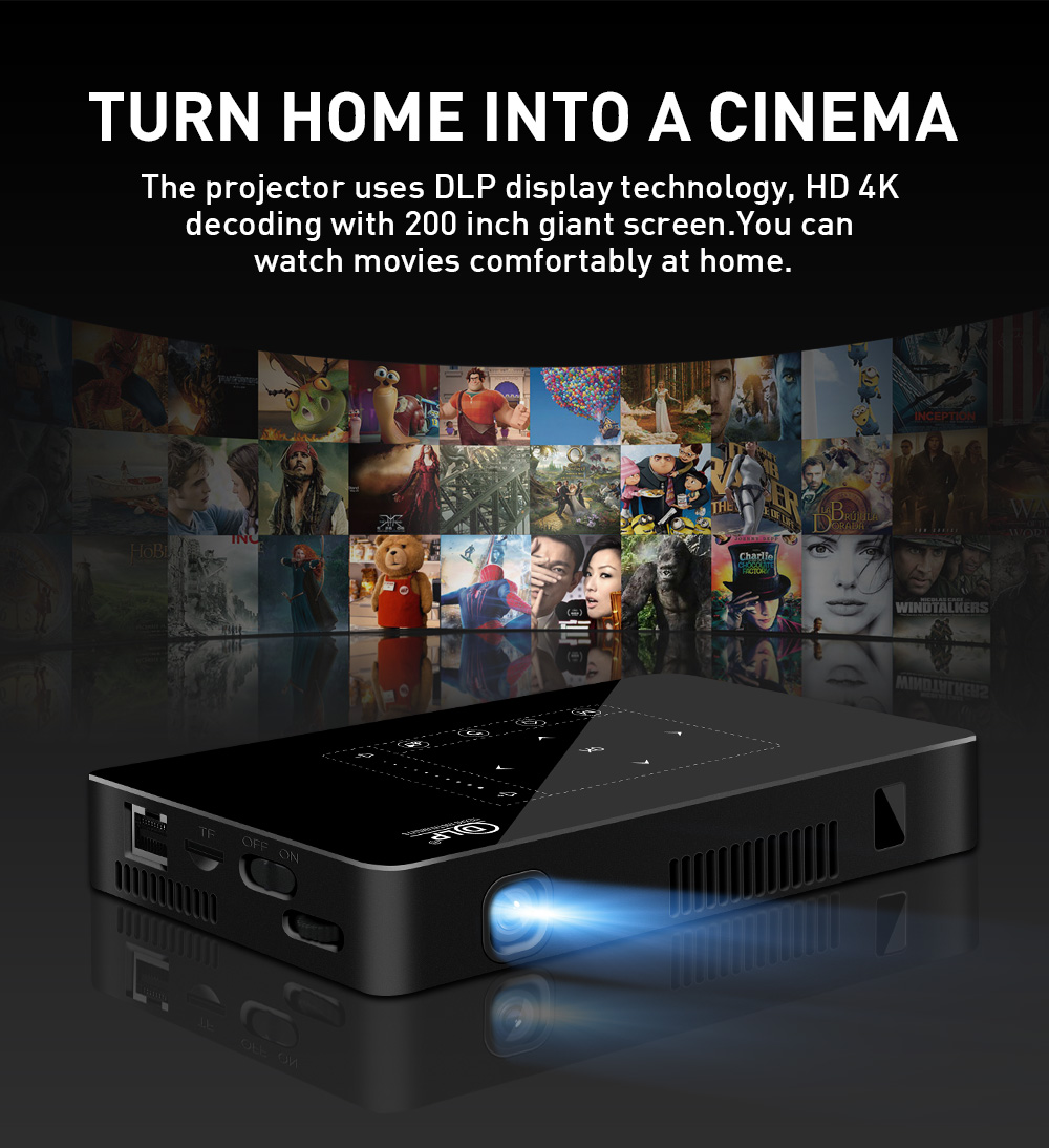 Hologram 4k projector p10 2G16G mini hd High End projector S912 Octa core BT4.1 DLP Dual WIFI