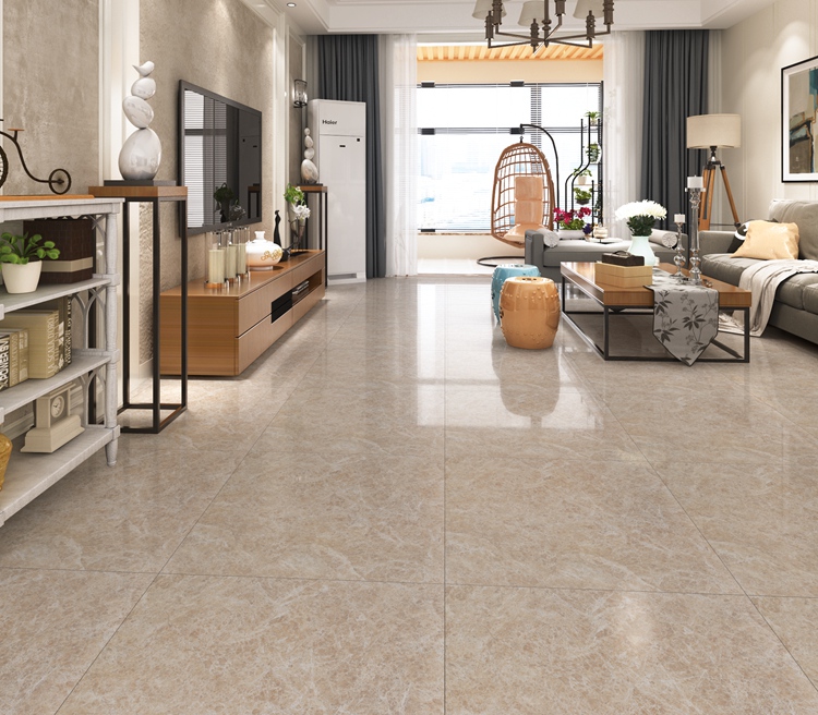Floor Tiles In China 24X24 Full Polished Glazed Imitation Marble Emperador Light Porcelain Tile