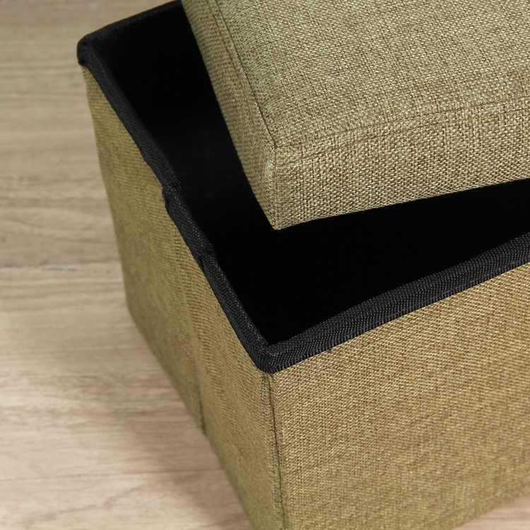 High quality professional Folding  Square linen storage ottoman stool Footstool Storage with large space
