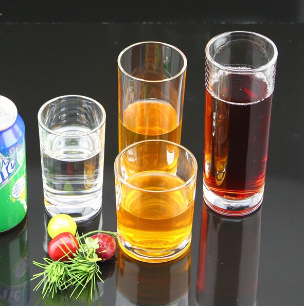 Custom Logo Round Clear Drinking Juice Glass Water Drinking Glasses Tea Milk Cup