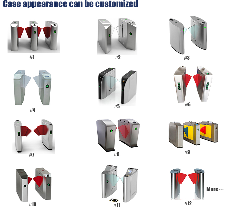 Luxury Security 980Mm Height Flap Turnstile Price For Airport Crowd Control