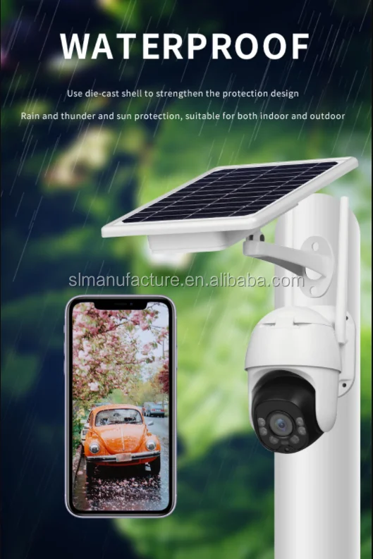 Silu YN90-4G Outdoor Wireless 4G security IP Camera with SIM Card SD Card Slot CCTV low power microwave solar camera