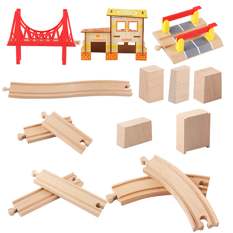 New Style 108Pcs Wooden Train Track Building Block Set Toys Hot Selling Boys Girls Self Assemble Educational Toys