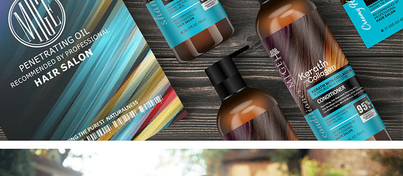 MIGE Hair Care, Keratin & Collagen Hair essential oil, Moisturizing & Smooth, K23