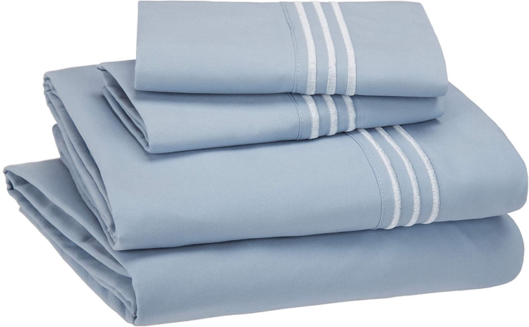 New Type Polyester Microfiber Embroidered Luxury Sheets Bed Set Bedding On Sale