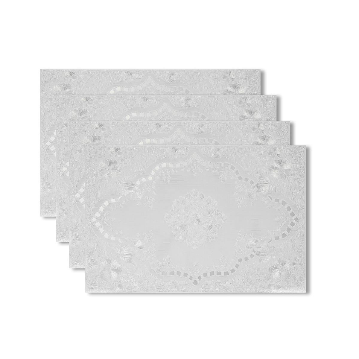 Silver Gold Placemats Felt Wedding Mats Macrame Natural Dining PVC Table Place Mat