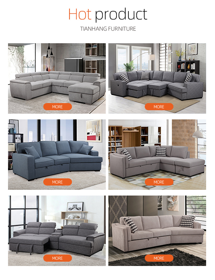 Modern design U shape corner sofa set for living room fabric sofa sectional wholesale