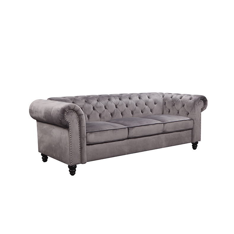 Home 3 seater fabric furniture living room sofa  Modern Chesterfield sofa couch