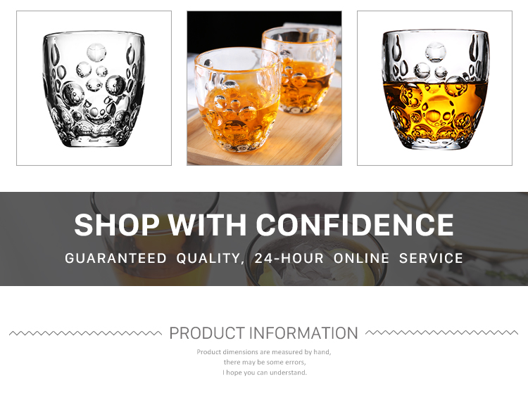 Promotion rock 6pcs set bulk glasses printed stripe dot round juice cup arabic clear glass tea cups