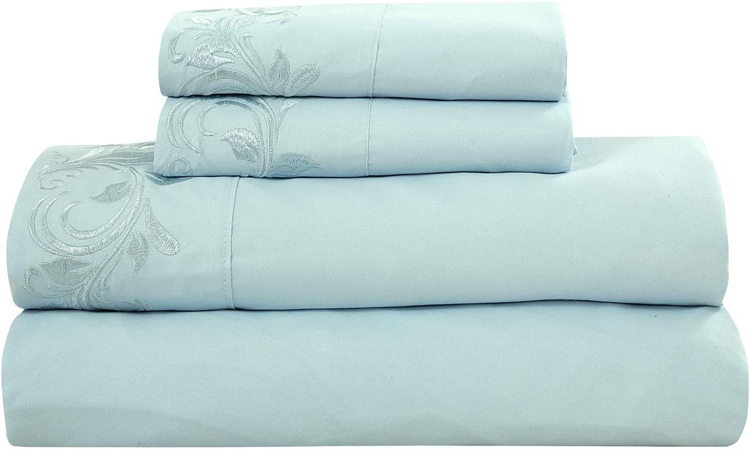 Latest Design Embroidered Bedding Strips Cute Double Winter Bed Bedding Sheet Set