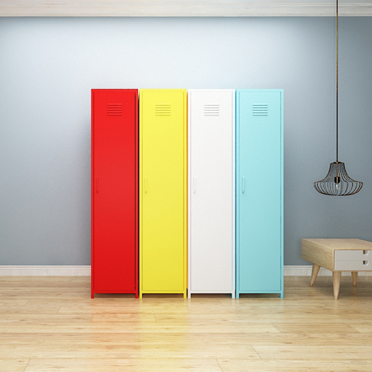 Customized carton printing wardrobe modern 2 door metal clothes wardrobe for bedroom