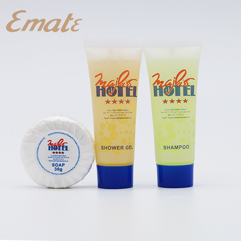Hotel shampoo and hotel soap