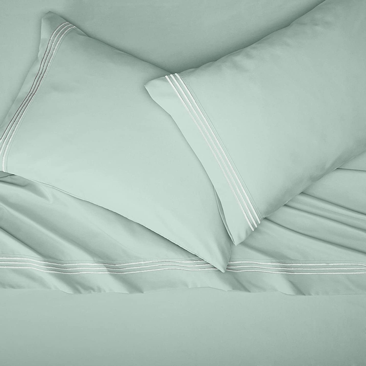 New Type Polyester Microfiber Embroidered Luxury Sheets Bed Set Bedding On Sale