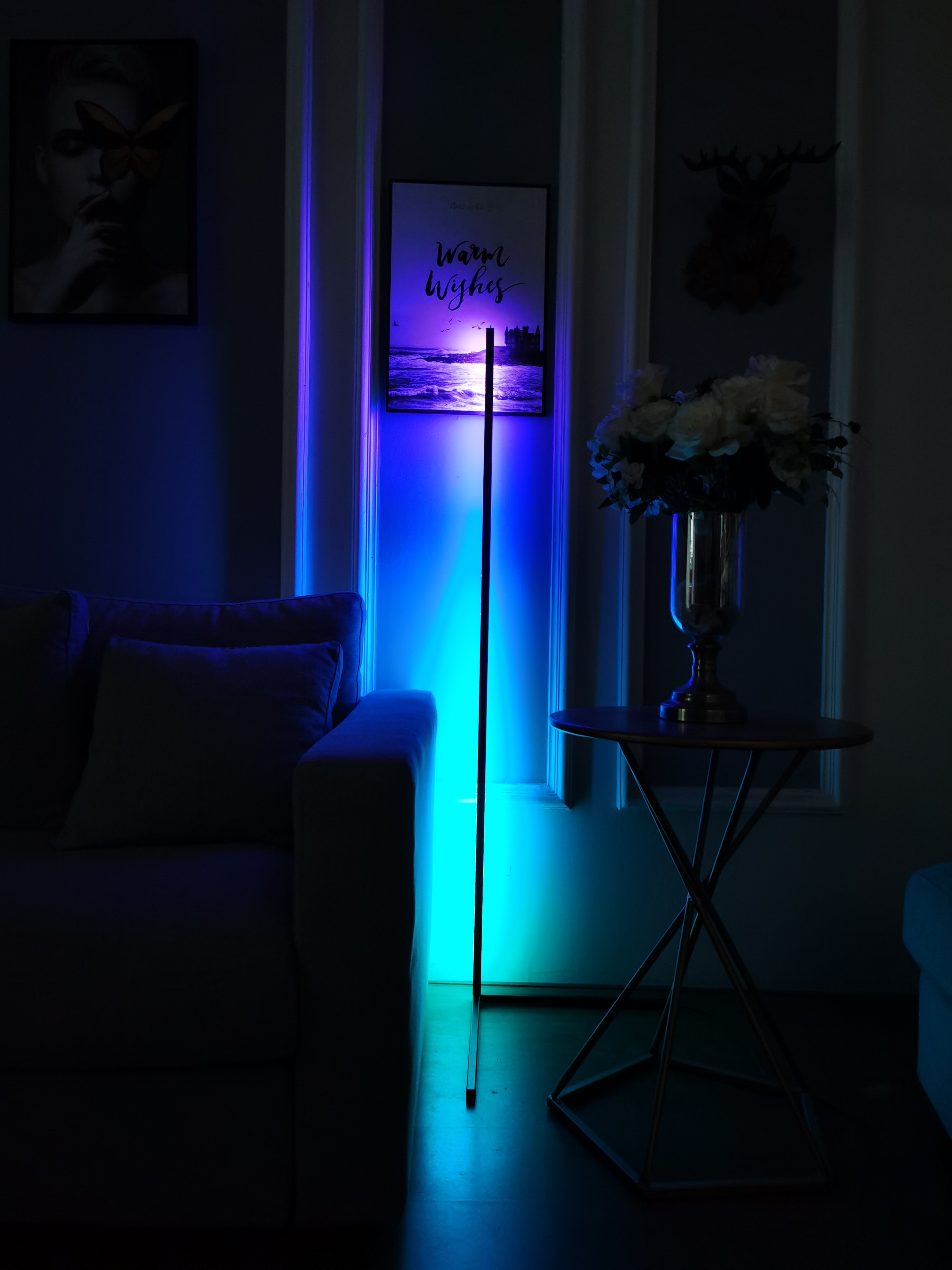 Modern bedroom warmth led simple floor light adjustable minimum corner stand smallest corner floor lamp