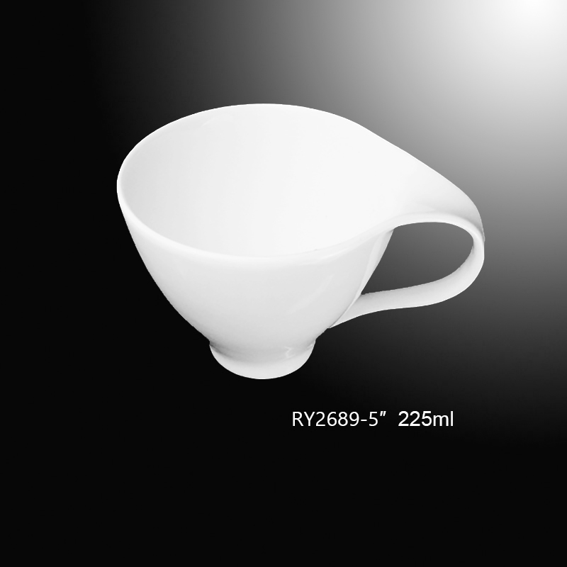 large mug cappuccino coffee ceramic cup with handle