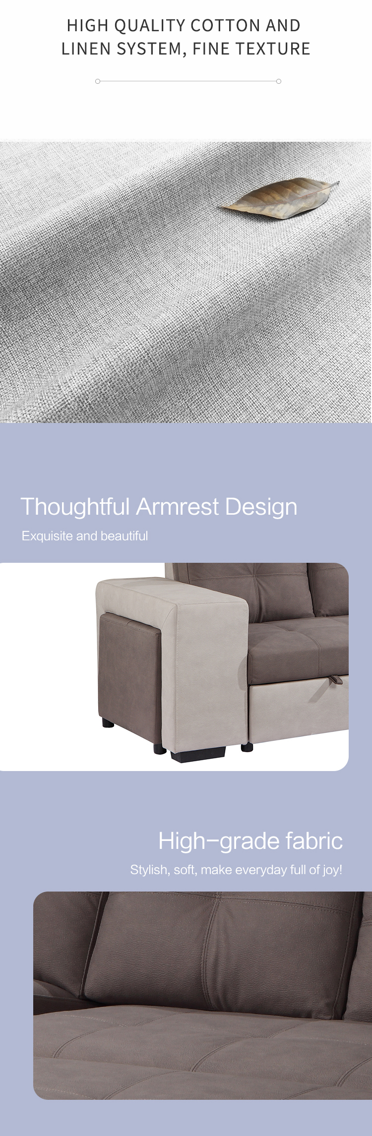 Furniture factory provided living room sofas  Sleeper Sofa Bed sofa living room