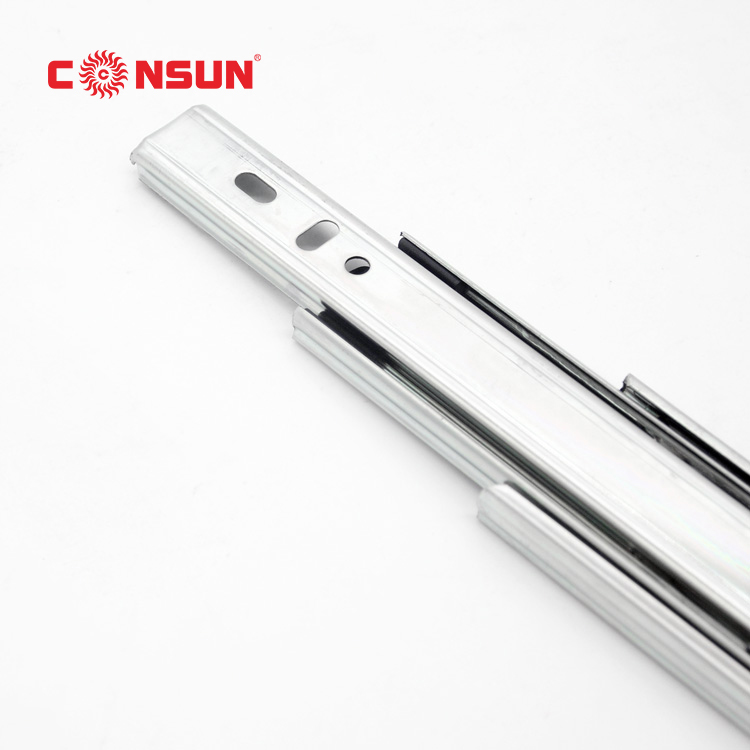 40mm width full extension ball bearing  slide zinc plated or black color different thickness one set one polybag