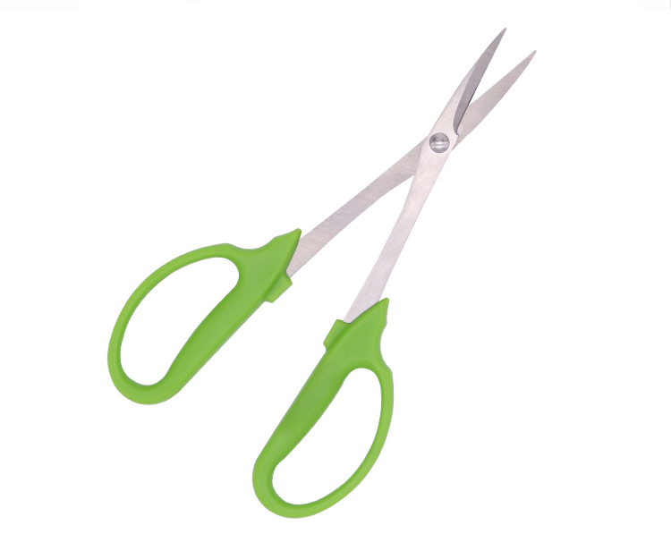 Hot wholesale 21cm green long handle handheld pruning shears flower trimming tools garden pruning bonsai scissors
