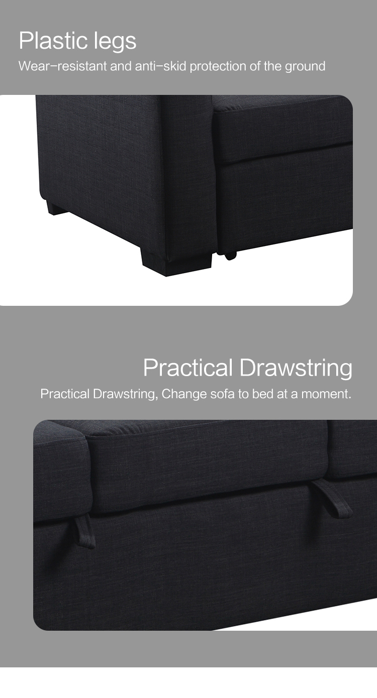 Hot sale 3 seater fabric sofa for living room Modern design sleeper sofa bed