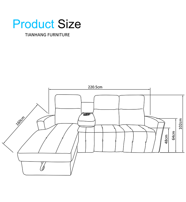Modern living room sofa Furniture 3 seat  Multi function Folding fabric sofa for home