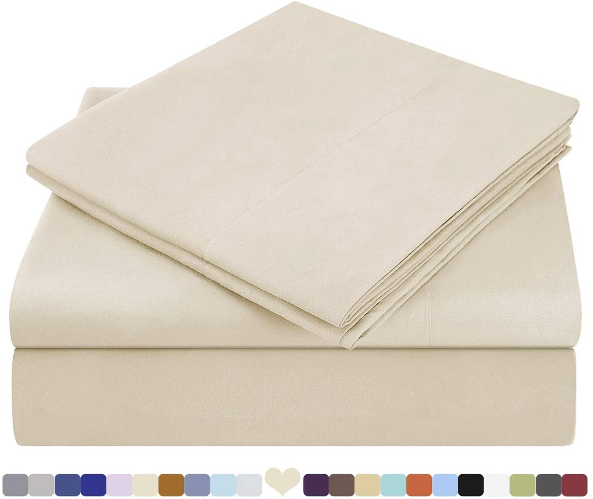 mellanni bed sheet set Factory Supply 100% Polyester Microfiber Solid Bedding Luxury Bed Sheet Set