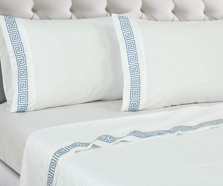 Latest Design Embroidered Bedding Strips Cute Double Winter Bed Bedding Sheet Set