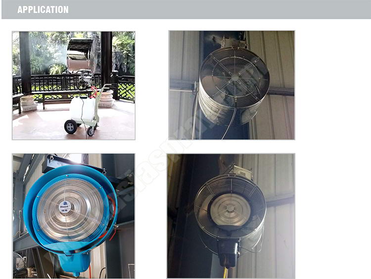 Hand Pushing Oscillating Pedestal Cooling Disinfection Mist Blower Cold Fogging Machine