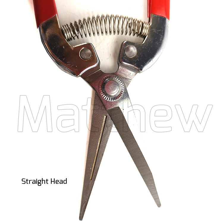 Chrome Plated Fruit Pick Up Garden Scissor Pruning Shear with Soft PVC coated Handle