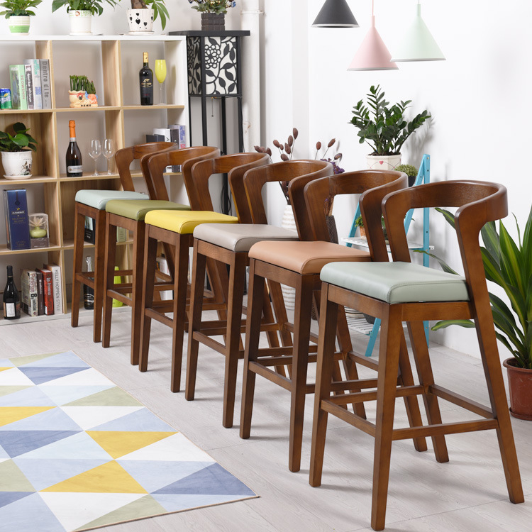 modern solid wooden high back simple antique design cafe hotel salon restaurant party event kitchen wedding bar chair