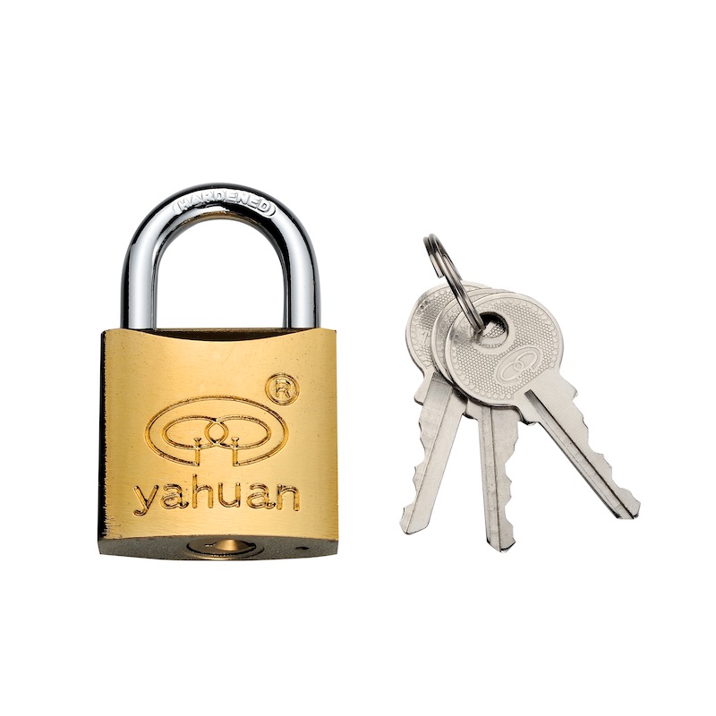75mm Heavy Duty Brass/Titanium Plated Golden/Yellow Color Iron Padlock