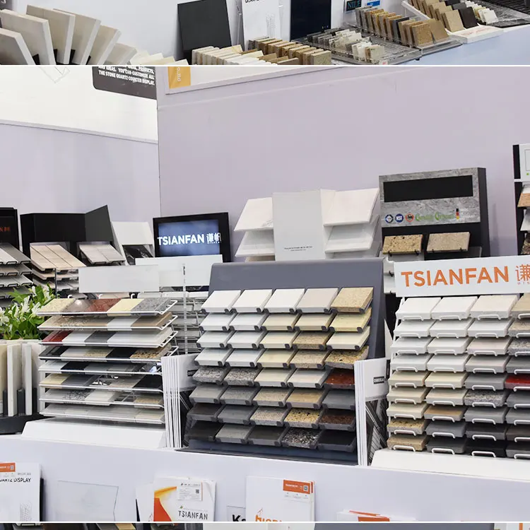 Expositor Counter Tile Capacity Tsianfan Sample Case Showroom Large Slab 10 Quartz Stone Display Folder