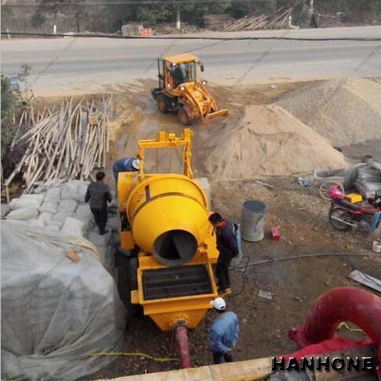 BEST SELLING DIESEL ENGINE TYPE CONCRETE PUMP MACHINE 40M3/H CAPACITY CONCRETE MIXER WITH PUMP
