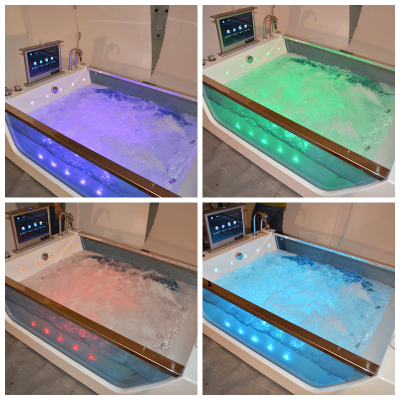 New born tub,two people bath,indoor water jet massage whirlpool bathtub with tv