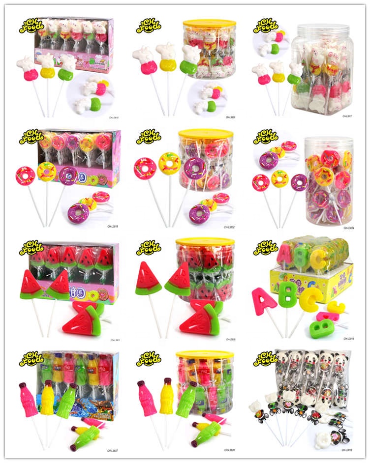 Halal Cute Cartoon Pig Lollipop In Jar and Box