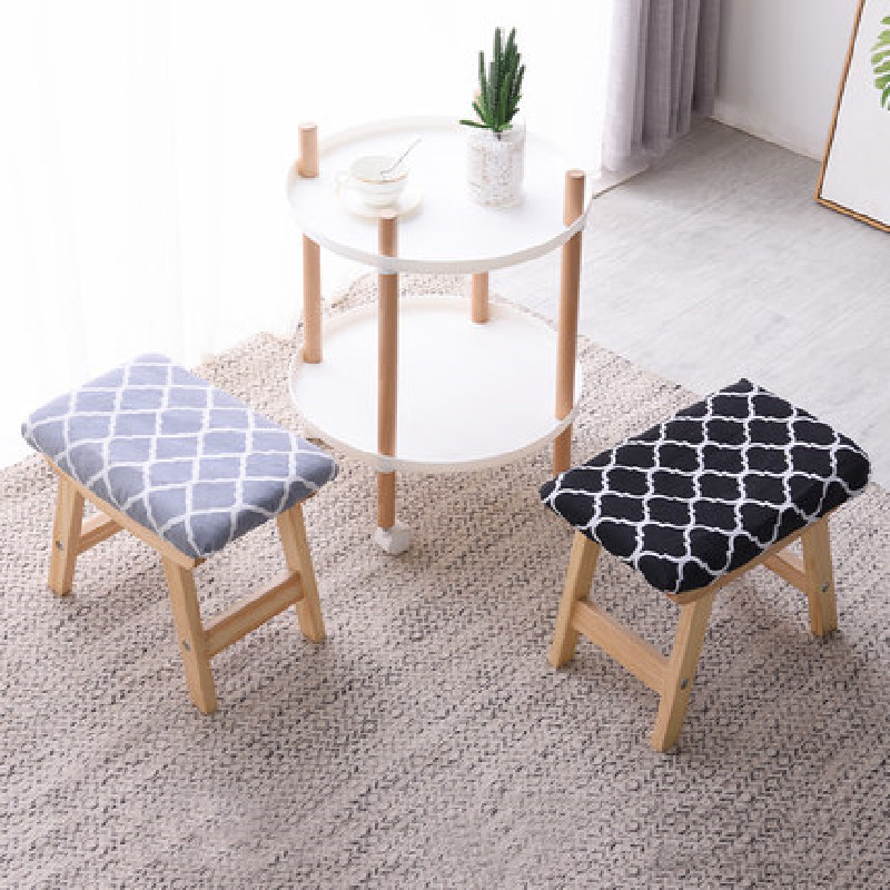 Modern Concave Vanity Stool Padded Bench Home Furniture Living Room Furniture Home Stool & Ottoman Wooden Foldable