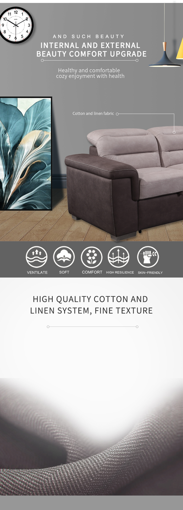 hot sale new type sofas for living room modern appearance sofa bed sectional sleeper sofa