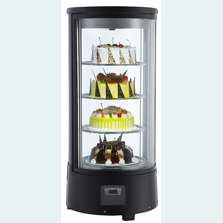 72L rotating cake cabinet refrigerated fresh display cabinet upright showcase