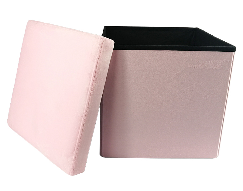 Foldable velvet Storage stool  new velvet storage ottoman fabric storage stool