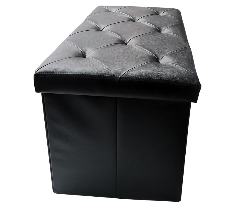 China faux leather storage ottoman new folding storage stool High quality foldable storage bench